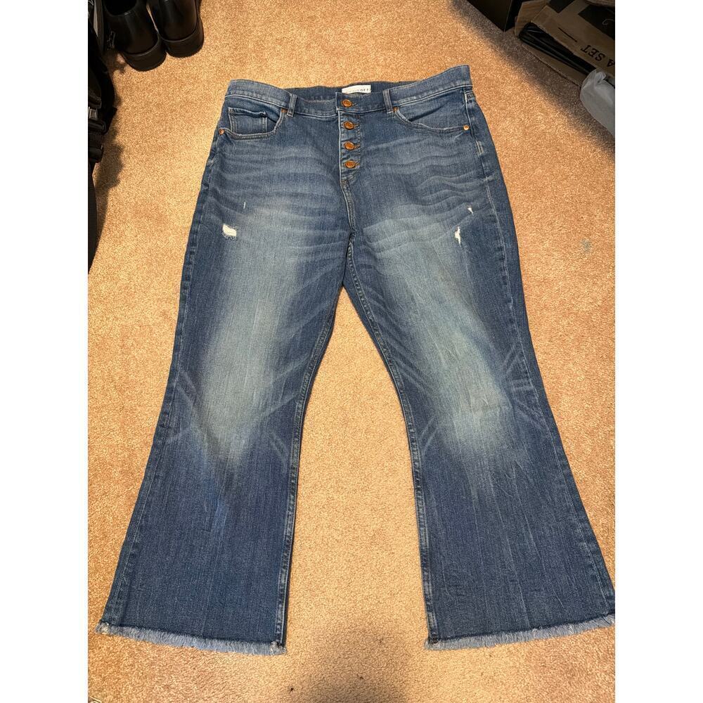 Ann Taylor Loft High Waist Flare Crop size 14/32